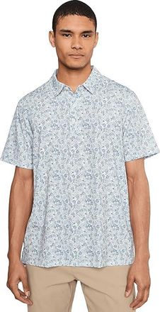 L.L.Bean Comfort Stretch Performance Party Polo Short Sleeve Print Mens Regular Mens Clothing Sailcloth Tidepool : 2XL, Polyester/Spandex