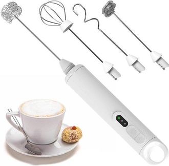 OEM Espumador De Leche Usb Recargable - 3 Velocidades 3 Varillas - Para Huevos, Caf&eacute;, Lattes Y Capuchinos