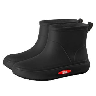 Generic Wellies For Women Slip Outdoor Casual Shoes For Hiking Camping Walking Comfortable Lightweight Low Heel Ladies Waterproof Fashion Short Rain Boots(Bla