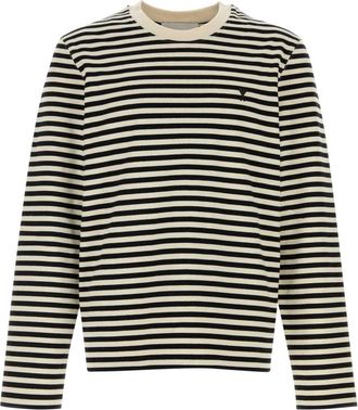 Ami Geborduurd Katoenen T-shirt - Heren - Longsleeves - Veelkleurig - XL - Katoen - Tops