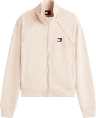 Tommy Jeans Sweaters Beige - Dames - Vesten met rits - Beige - L - Hoodies & sweatvesten