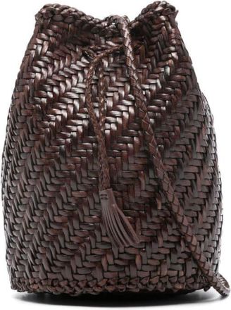 Dragon Diffusion Pompom Double Jump bucket bag - women - Leather - One Size - Brown