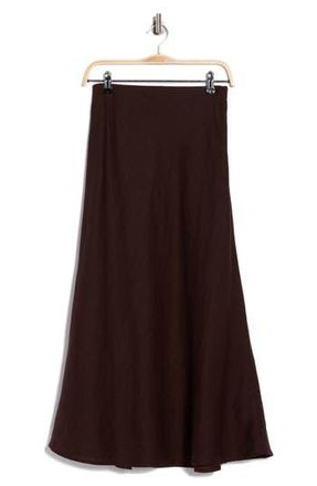 Madewell Linen Maxi Slip Skirt in Cocoa at Nordstrom Rack, Size 10