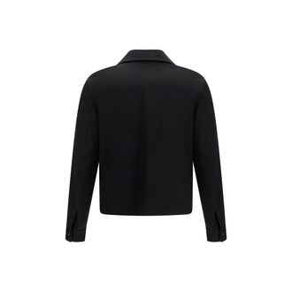 Amiri Mens Black Cotton Full-Length Jacket Clothing