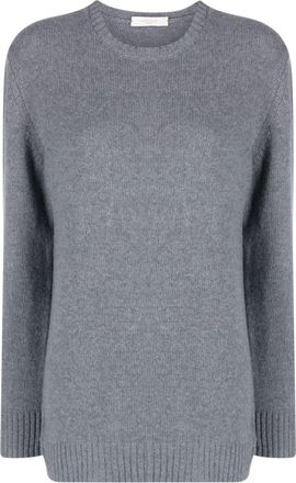 Zanone crew-neck wool-cashmere jumper - women - Cashmere/Virgin Wool - 44 - Grey