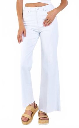 Dear John Denim Fiona Mid Rise Wide Leg Jeans In White