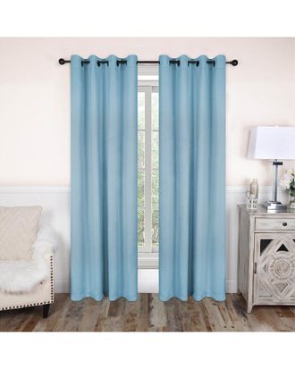 Superior 52x96 Solid Classic Modern Blackout 2pc Curtain Panel Set
