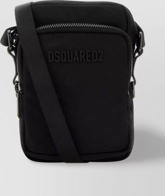 Dsquared2 logo canvas messenger bag