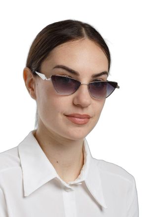 Ana Hickmann AH3347 Gradient Lens Cat-Eye Sunglasses - Silver