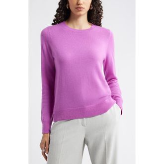 Nordstrom Cashmere Crewneck Sweater in Purple Cattleya at Nordstrom Rack, Size X-Large