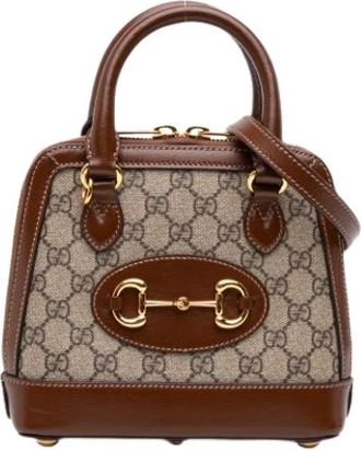 Gucci Pre-owned Horsebit 1955 Satchel - Dames - Vintage Handtas - Bruin - ONE Size - Leer - Vintage