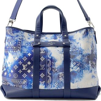 Louis Vuitton Monogram Blue Tote Bag (Pre-Owned)