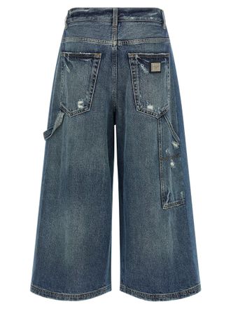 Dolce & Gabbana Womens Blue Cotton Bermuda Shorts