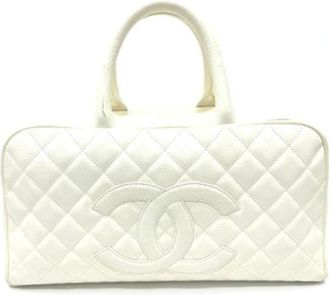 Chanel Pre-owned Handbags, female, White, Size: ONE SIZE Pre-owned Vintage Handbag