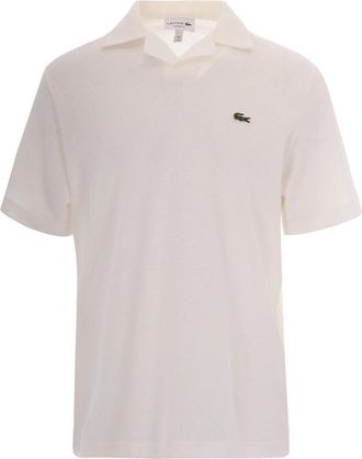 Lacoste Classic Fit Katoen-Linnen Polo - Heren - Polos - Beige - XL - Katoen - Tops
