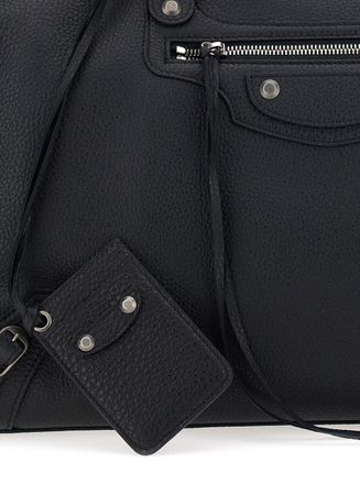 Balenciaga Mens Handbag Grainy Leather Black Calf Handbags Hand Bags