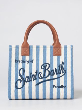 MC2 Saint Barth Borsa Vanity in twill di cotone con logo ricamato