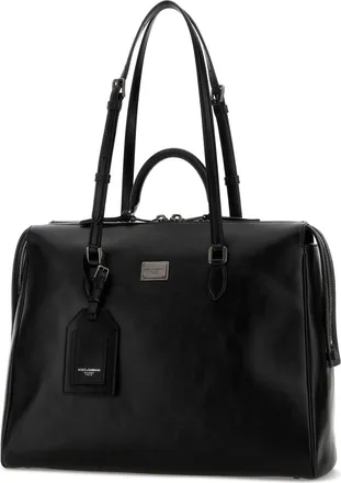 Dolce & Gabbana Mens Vittoria Shoulder Bag Black Calf