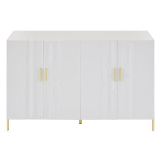 Urban Meuble Aparador multifuncional moderno blanco mate 4 puertas