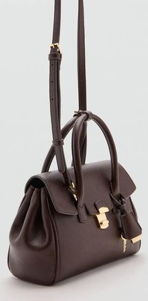 Mango Borsa city falda media cioccolato - Donna - Taglia unica - MANGO