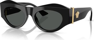 Versace Dark Grey Cat Eye Ladies Sunglasses VE4477U GB1/87 52