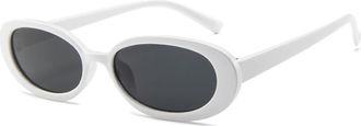 Generic Small Frame Mens Outdoor Sunglasses Vacation Sports Womens Shopping Sun Glasses(White)