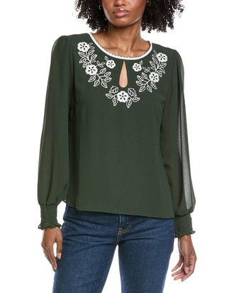 CeCe by Cynthia Steffe Embroidered Top