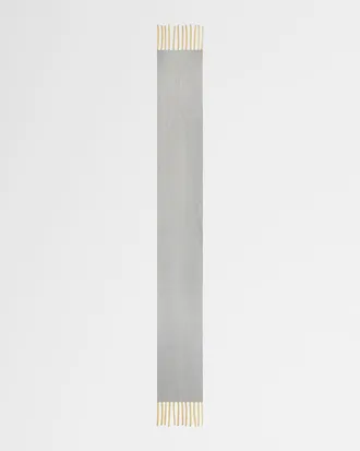 Akris Cloud Cashmere Rib Fringe Scarf