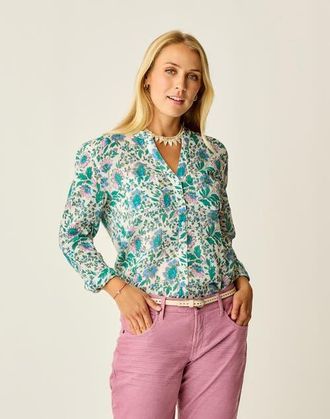 Carve Designs Dylan Gauze Tunic in Cloud Multifloral at Nordstrom, Size Xx-Small L Au