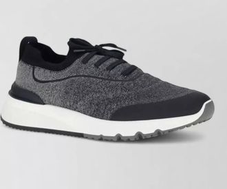 Brunello Cucinelli knit lace-up low-top sneakers