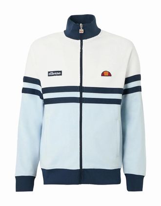 Ellesse Mens Ellesse Rimini Track Top Jacket Off White/Light Blue - Size: 42/Regular
