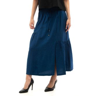 Patrizia Pepe Blue Viscose Long Womens Skirt