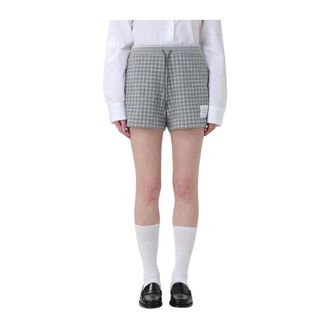 Thom Browne Dames, Korte broeken, Grijs, Maat: S Wol