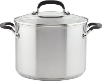 KitchenAid Kitchenaid Stainless Steel Induction Stockpot With Measuring Marks And Lid