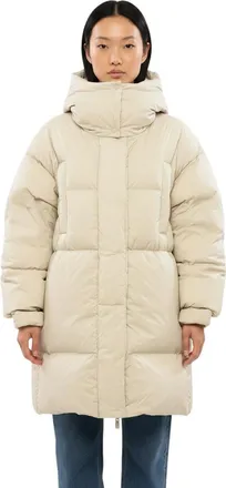Bacon Beige Solid Hood Jacket