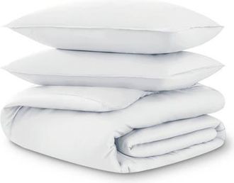 Bare Home TENCEL Lyocell Duvet Cover Set in White at Nordstrom, Size King/california King