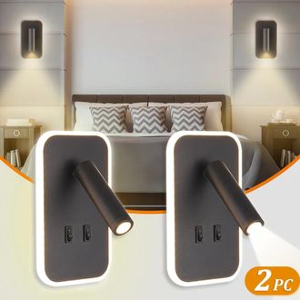 OEM Dos Apliques Led De Pared Con Interruptor, De Estilo Moderno Tambi&eacute;n Incluye Un Aplique Giratorio De Pared De 3 W, Que Puede Utilizarse Como L&aacute;mpara D