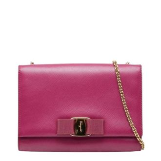 Ferragamo Pre-owned Cross Body Bags, female, Purple, Size: ONE SIZE Pre-owned km-22 Shoulder bag