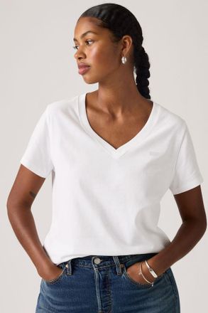 Levi's T-shirt con scollo a V Favorite - Donna - 2XS - Bianco / Bright White