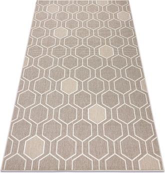 RugsX Rugsx - Alfombra Spring 20404558 Sisal Hexagonal, Bucle - Beige Beige 120x170 Cm