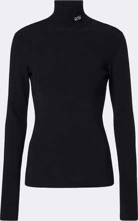 Loewe Top Double L in maglia a coste a collo alto