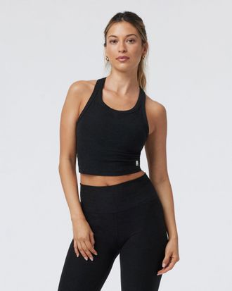 Vuori Clothing Elevation Racerback Tank Top | Black Heather | XS, Size Extra Small