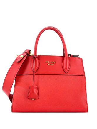 Prada Paradigme Tote Saffiano with City Calf Small satchel - Rood