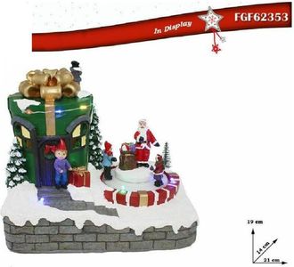 Trade Shop Trade Shop - Giostrina Con Luci Movimento Musica Decorazione Natale Natalizia 21x19x14cm 2353