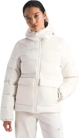 The North Face Gotham Parka Jacket Womens White Dune Insulated GBO2897