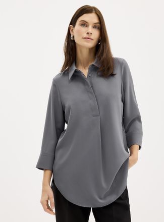 Contemporaine Womens Flowy Tunic Top blouse