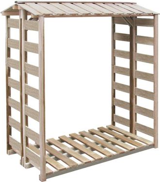 vidaXL Caseta Para Le&ntilde;a Madera De Pino Impregnada 150x90x176 Cm Vidaxl
