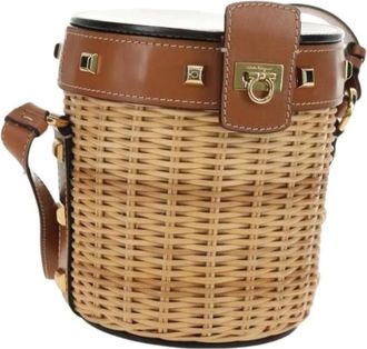 Ferragamo Bolso de Hombro Pre-owned Tipo Cubo - Pre-owned - Mujer - Beige - ONE SIZE