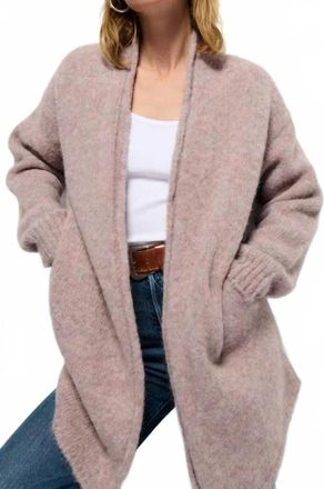 Nation Ltd Alyiah Open Front Cocoon Cardigan In Whisper