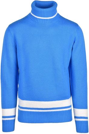 KANGRA Light Blue Cyclist Sweater With High Ribbed Turtleneck